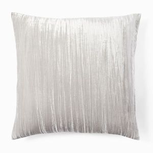 West Elm Pearl Gray Crinkle Velvet Euro Sham